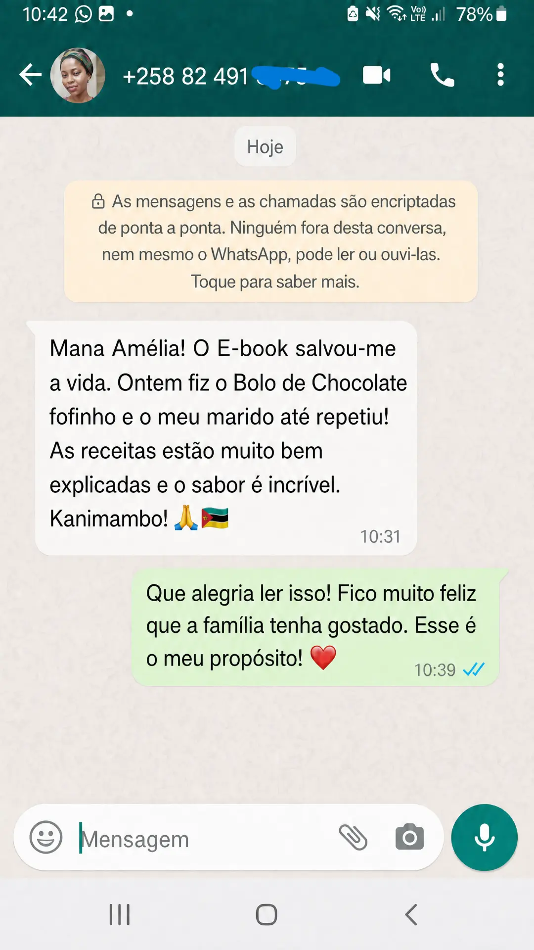 Cliente conta que fez o bolo de chocolate fofinho